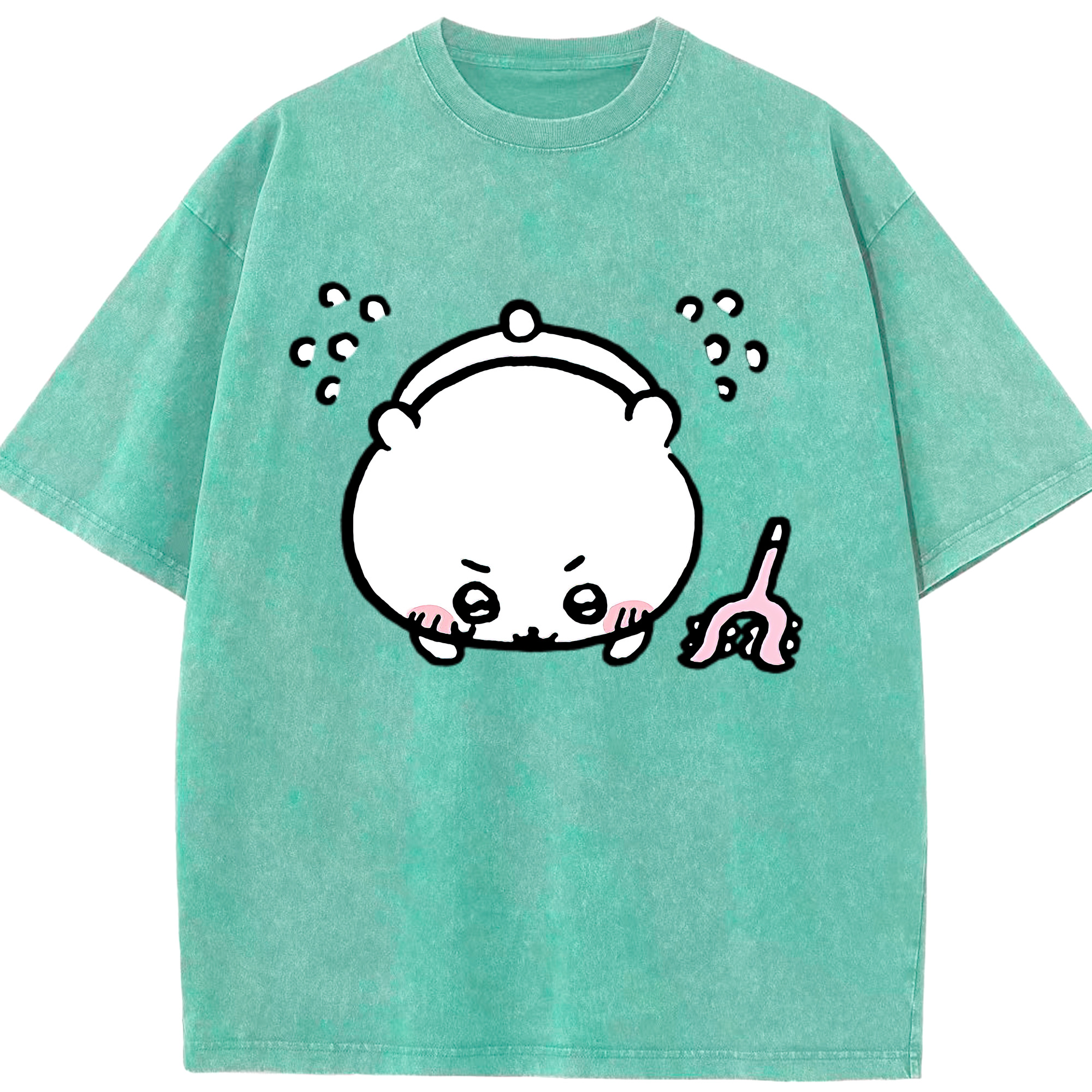 （画像用） ちいかわ ちいかわ Chii-kawa chiikawa 綿100% ヴィンテージ風 半袖Tシャツ（フロントプリント）
